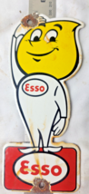 Vintage 8&quot; Esso Porcelain Sign Pump Plate Gas Station Oil - £71.05 GBP