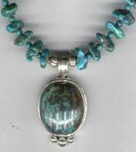 Large and Unique Turquoise Nuggets and Pendant Necklace - £117.71 GBP