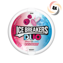 3x Tins Ice Breakers Duo Fruit + Cool Raspberry | 50 Mints Per Tin | 1.3oz - £10.87 GBP