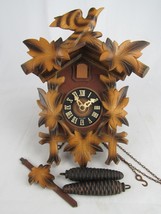 VINTAGE cuckoo clock 1960&#39;s birds WEST GERMANY Black Forest CUCKOO CLOCK... - $149.59