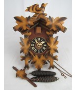 VINTAGE cuckoo clock 1960&#39;s birds WEST GERMANY Black Forest CUCKOO CLOCK... - £115.52 GBP