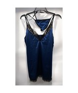 Women&#39;s Sexy Lace Satin Silky Blue Teddy Lingerie with Panties Size XXL - $21.57 CAD