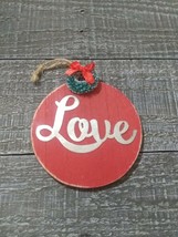 Wooden Christmas Tree Love Ornament Vintage Style-Brand New-SHIPS Same Bus Day - £12.74 GBP