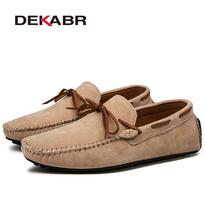 Ekabr brand big size cow suede leather men flats 2023 new men casual shoes high quality thumb200