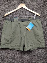 NWT Columbia Cargo Shorts Women Large Walnut River Belted 6&quot; Inseam Green - £18.20 GBP