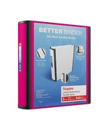 Staples Better 2-Inch D 3-Ring View Binder Pink (13570-CC) 55876/13570 - £18.87 GBP