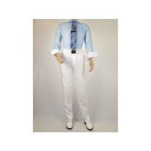 Mens Summer Linen Suit Apollo King Half Lined 2 Button European LN6 White Party image 7