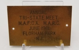 Model A Ford Club of America MARC 1961 New Jersey Annual Tri-State Meet Plaque - $26.62