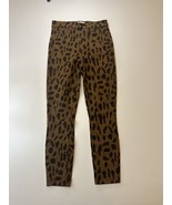 L&#39;agence Pants Womens 26 Brown Jeans Margot Cheetah High Rise Skinny Str... - £20.84 GBP