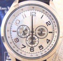 Quartz Large Silver Watch Large Numbers Analog Easy Read Dial 2 Year War... - $40.49