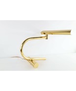 Vtg 70s Mid Century Modern MCM Sold Brass Swivel Articulating Desk Lamp ... - $541.54 CAD