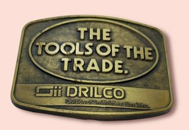 Vintage Belt Buckle Drilco Smith International Brass 80s Oil and Gas trucker - £12.50 GBP