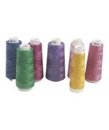 Maxi-Lock Serger Thread Lot of 7 Assorted Colors Used Some Nearly Full S... - £13.92 GBP