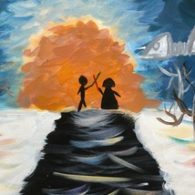Original Acrylic Star Wars Painting &quot;Father &amp; Son&quot; on 20” x 15.5” Canvas - £39.68 GBP