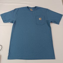 Carhartt K87-I37 Men's Teal Original Fit Pocket Cotton Blend T-Shirt Size Medium image 9