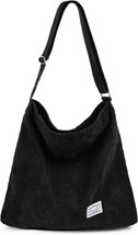 Valleycomfy Corduroy Tote Bag for Women Big Capacity Tote&#39;s Handbag Shoulder Bag - £23.69 GBP