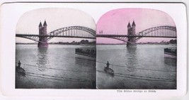 Stereo View Card Stereograph The Rhine Bridge At Bonn Germany - £3.90 GBP