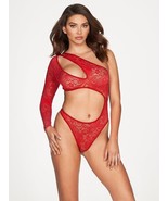 NWT Fredericks Of Hollywood SZ Small Red Kerry Asymmetrical Bodysuit Lin... - £7.86 GBP