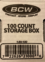 Lot of Five BCW 100 Count Storage Boxes for Trading or Sports Cards Hinged White - £10.80 GBP