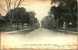 A Typical Residence Street View Oskaloosa Iowa IA 1906 UDB Postcard - £10.37 GBP