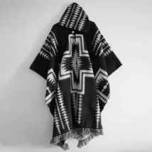 Spring Vintage Ethnic Printing Sweater Poncho Men Hoodie Pullover  Outwear Stree - £99.51 GBP