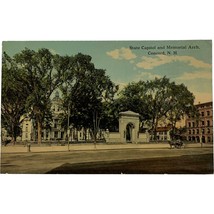 Vintage Postcard, State Capitol and Memorial Arch, Concord, New Hampshire - £7.85 GBP