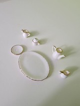 Mini Porcelain Tea Set 6 Piece Doll Accessories - $23.93