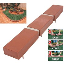 25 ft. Decorative Plastic Brick Edging Kit Garden Pathway Lawn Tree Edge... - $42.07