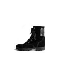 $478 ZADIG VOLTAIRE Boots Womens  7 -7.5 Black Suede Joe Lace up Boots *... - £172.29 GBP
