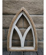 Arch Wood Frame Distress White Shabby Chic Turino 18&quot; H - $39.60 CAD
