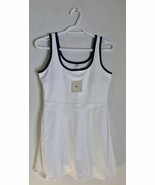 Fabletics Women’s Sporty Built-In Short Dress in classic white/Navy coll... - $708.68 MXN