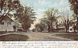 Paris Hill Maine~Residential Street VIEW~1907 F A Shurtleff Postcard - £7.77 GBP