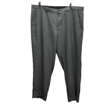 Calvin Klein Mens Dress Pants Gray Pockets Flat Front Stretch Zipper 38x30 - £19.73 GBP