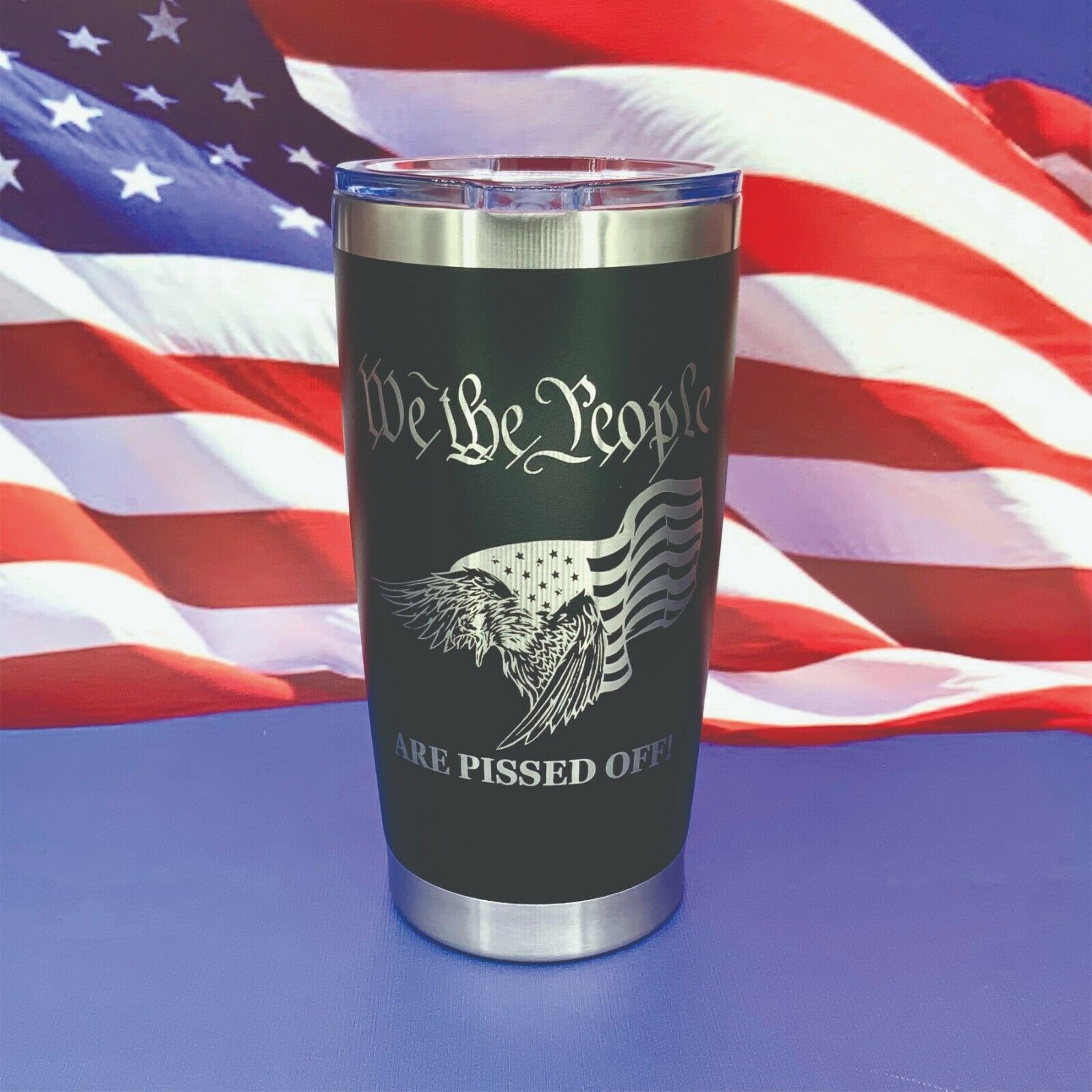 Primary image for We The People Are Pissed Off Engraved Tumbler Insulated Travel Mug Political Cup