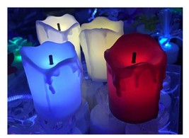 12 Wholesale Bulk Lot Dripping Wax Light Up Candle Asst Colors Battery Oper New - £7.17 GBP
