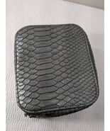 Trish McEvoy Makeup Planner binder silver alligator crocodile travel case - $223.79 MXN