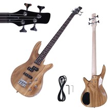 New Ib Basswood 24 Frets Electric Bass Guitar Natural Color - £102.30 GBP