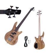 New Ib Basswood 24 Frets Electric Bass Guitar Natural Color - $126.99