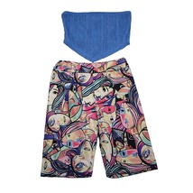 SHEIN 2 Piece Outfit Set Womens XS Multicolor Tube Top Shorts Pullover S... - $22.65