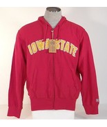 Izod Collegiate Iowa State Red Zip Front Hooded Sweatshirt Hoodie Men&#39;s NWT - £49.54 GBP