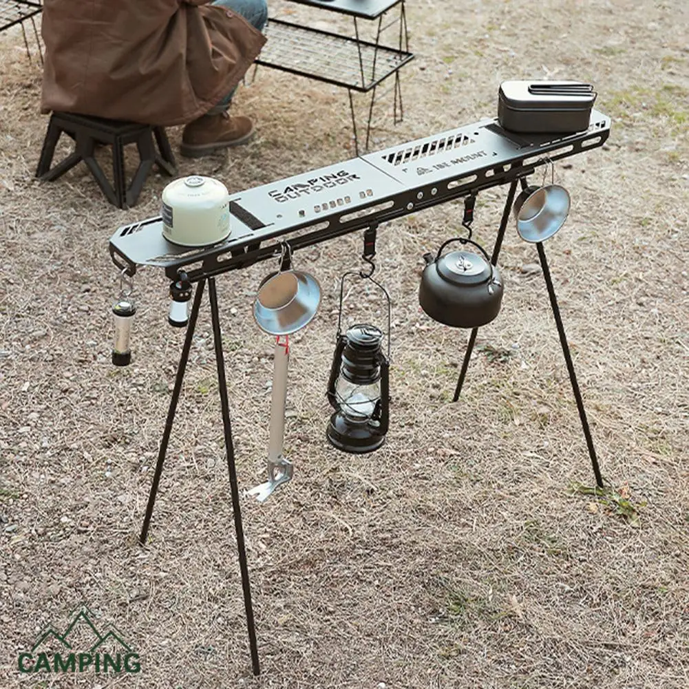 Outdoor Camping Shelf Aluminum Alloy Large Foldable Triangle Shelf Camping - £30.19 GBP+