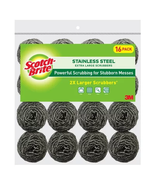 Scotch-Brite 2X Larger Stainless Steel Scrubbers Club Pack (16 Pk.) - £16.80 GBP
