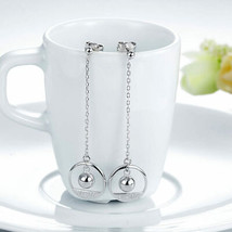 Boucles d&#39;oreilles d&#39;amour pendantes en argent sterling 925 massif, cadeau... - £59.32 GBP