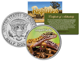 Leopard Gecko Collectible Reptiles Jfk Half Dollar Us Colorized Coin Pet Lizard - £6.82 GBP