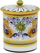 Canister RAFFAELLESCO DELUXE Tuscan Italian Extra Large Ceramic - £250.93 GBP