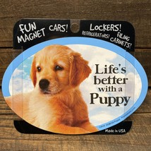 Oval Dog Breed Picture Car Magnet Life`s Better with a Puppy Labrador Re... - £3.95 GBP