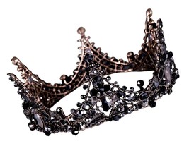 Baroque Black Crown Gothic Tiaras and Crowns Crystal - $68.55