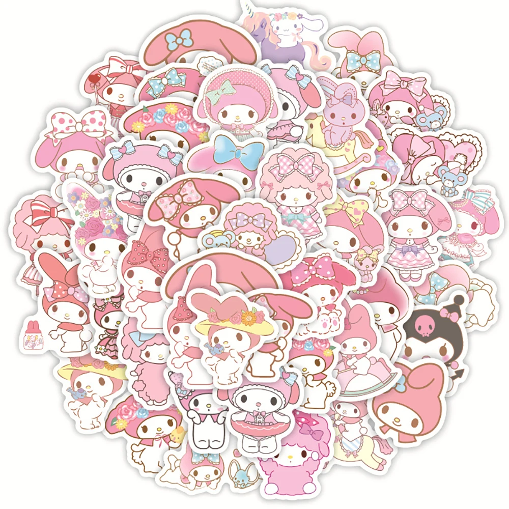 10/25/40PCS Kawaii My Melody  Stickers Decal Laptop Guitar Motorcycle Phone Lugg - £59.98 GBP