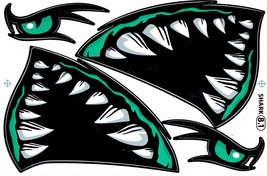D396 shark Mouth green Sticker Decal Racing Tuning Size 27x18 cm / 10x7 ... - $3.99