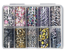 INSTANT FOIL Abstraction, Animal Print 10 Rolls Case
